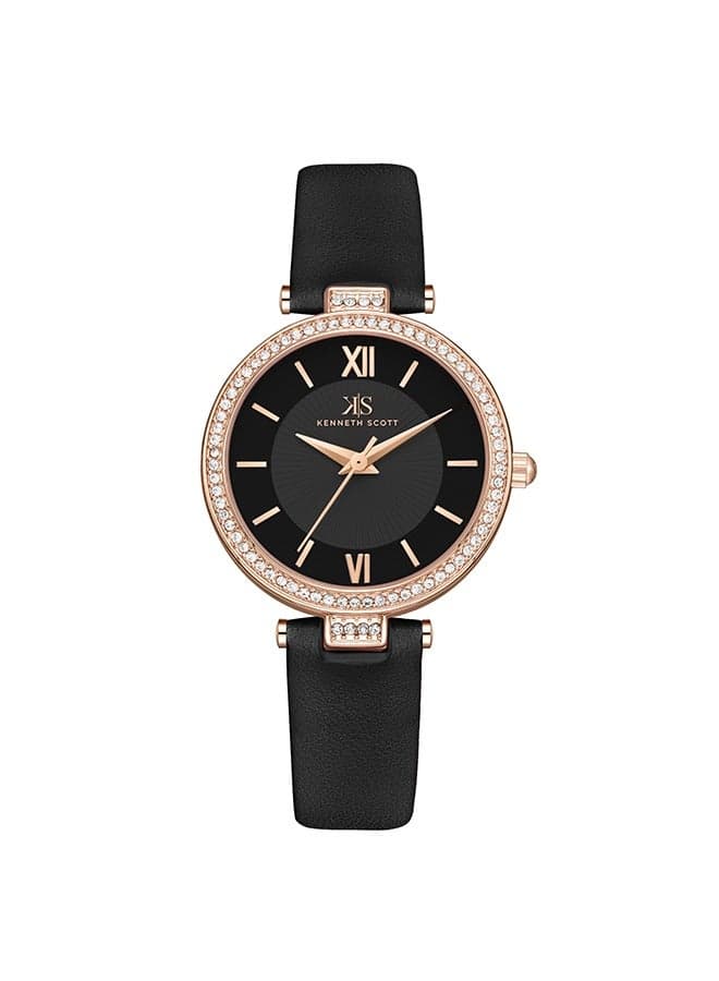 KENNETH SCOTT K23539-RLBB Elegant Rose Gold Analog Watch - 32mm - Image 1
