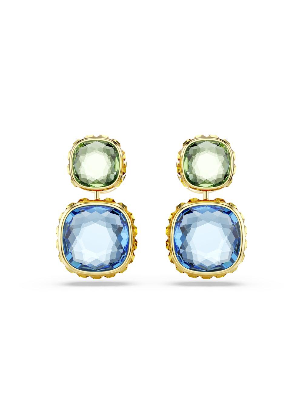 SWAROVSKI Chroma:Pe Versatile Gold Drop Earrings - Image 1