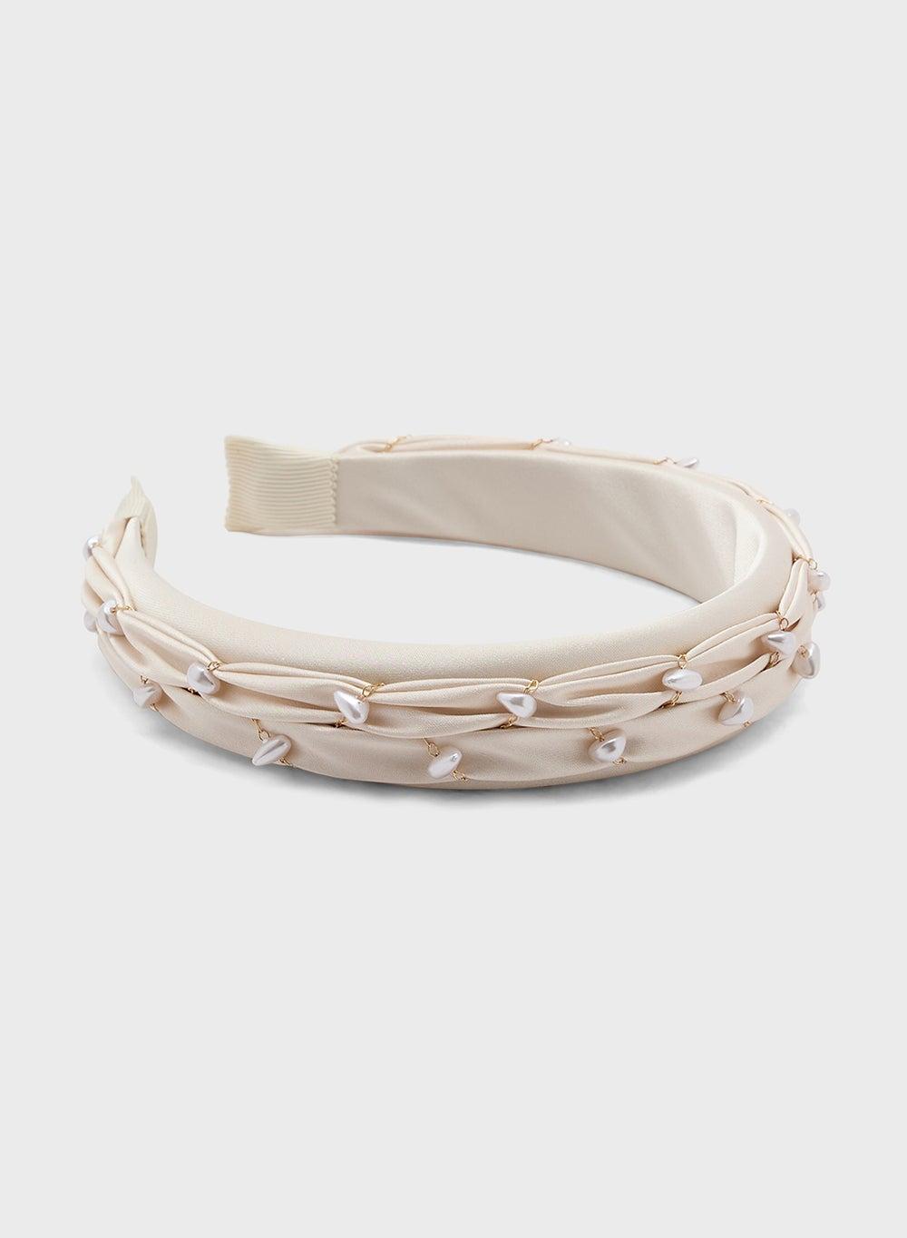 Ella Limited Edition Pearl Woven Headband - Elegance Redefined - Image 1