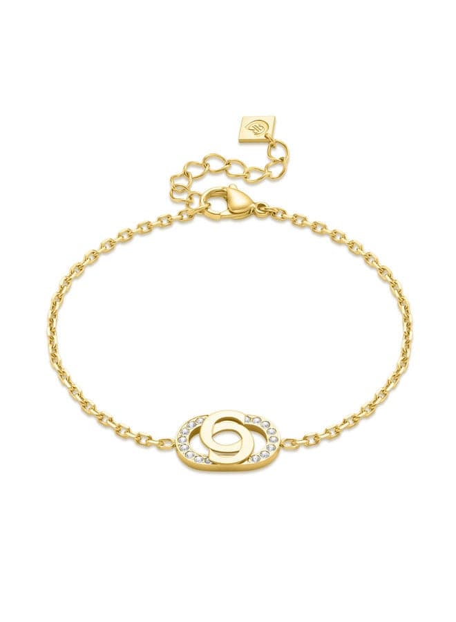 CERRUTI 1881 Elisa Gold Plated Double 'C' Charm Bracelet - Image 1