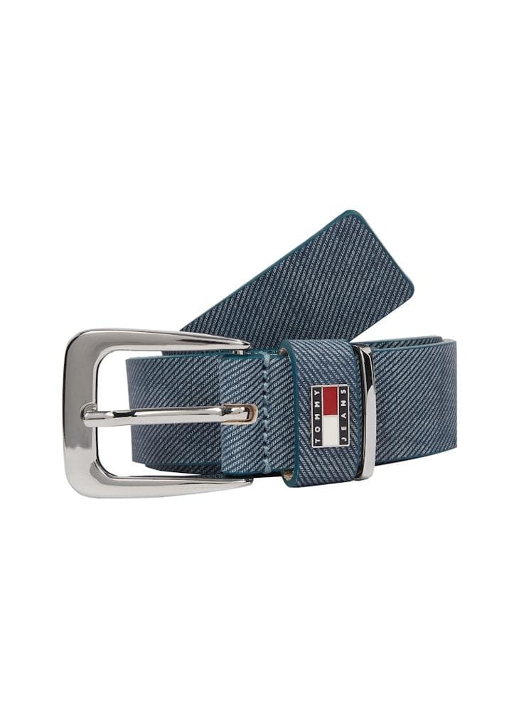 TOMMY JEANS Heritage Chic Leather & Denim Women's Belt - Image 1