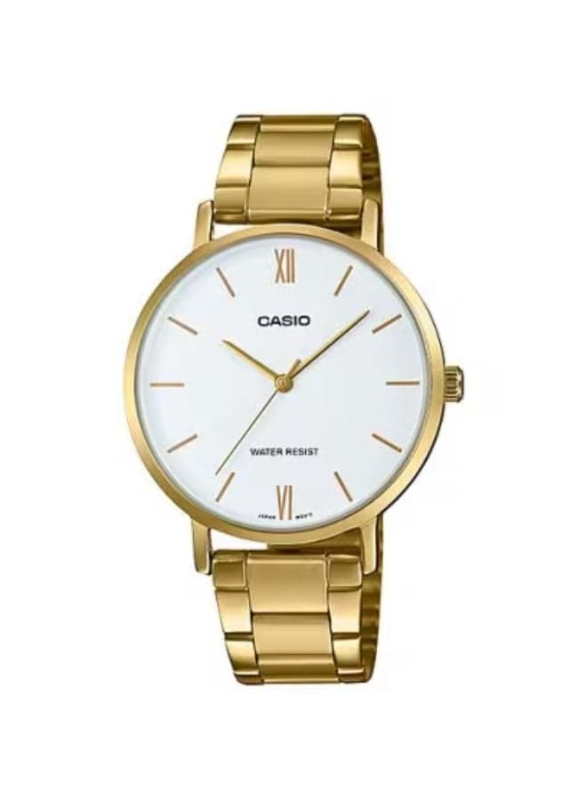 CASIO LTP-VT01G-7BUDF Elegance in Gold Stainless Steel Watch - Image 1