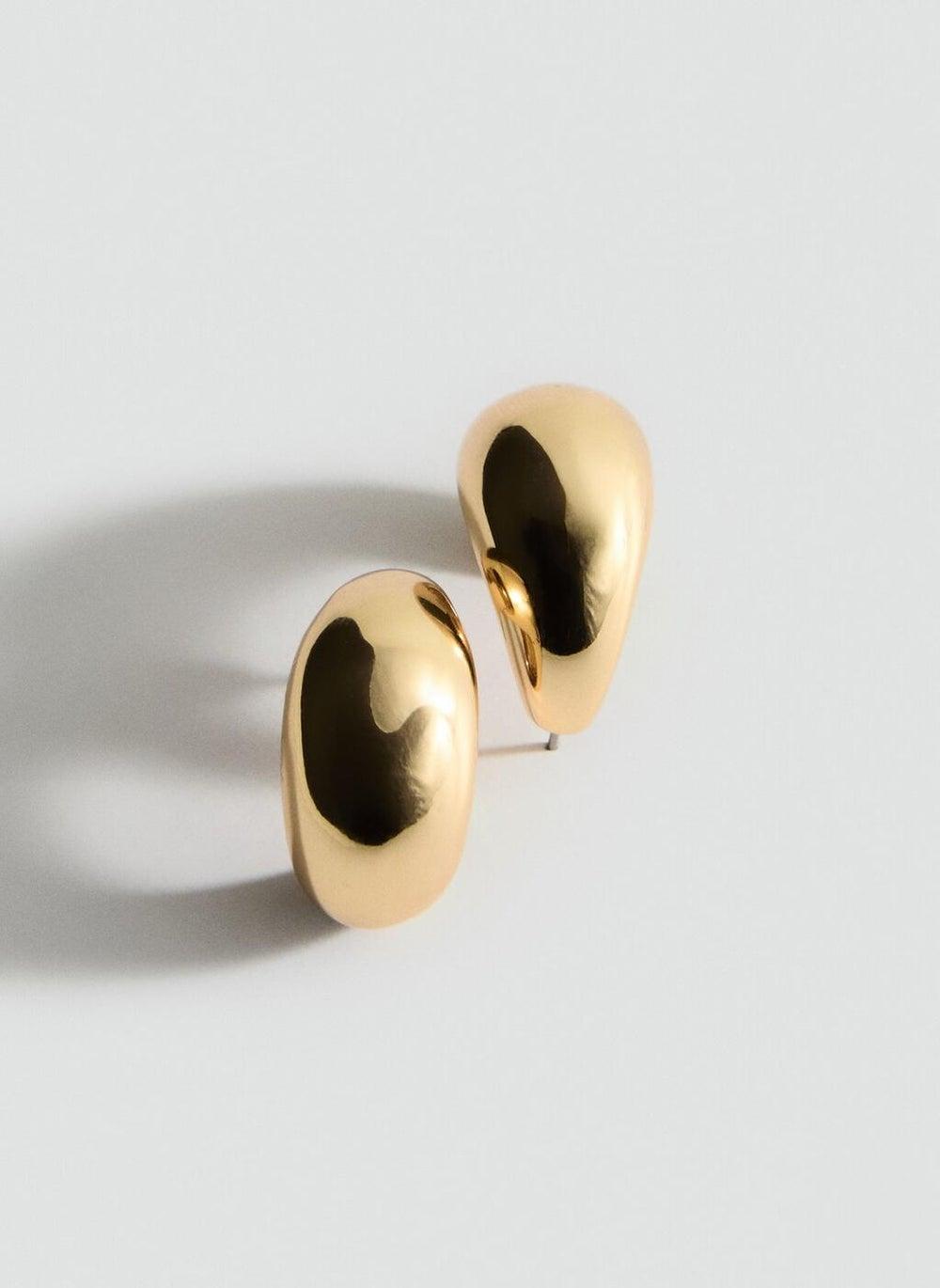 MANGO Chic Small Volume Hoop Earrings - Image 1