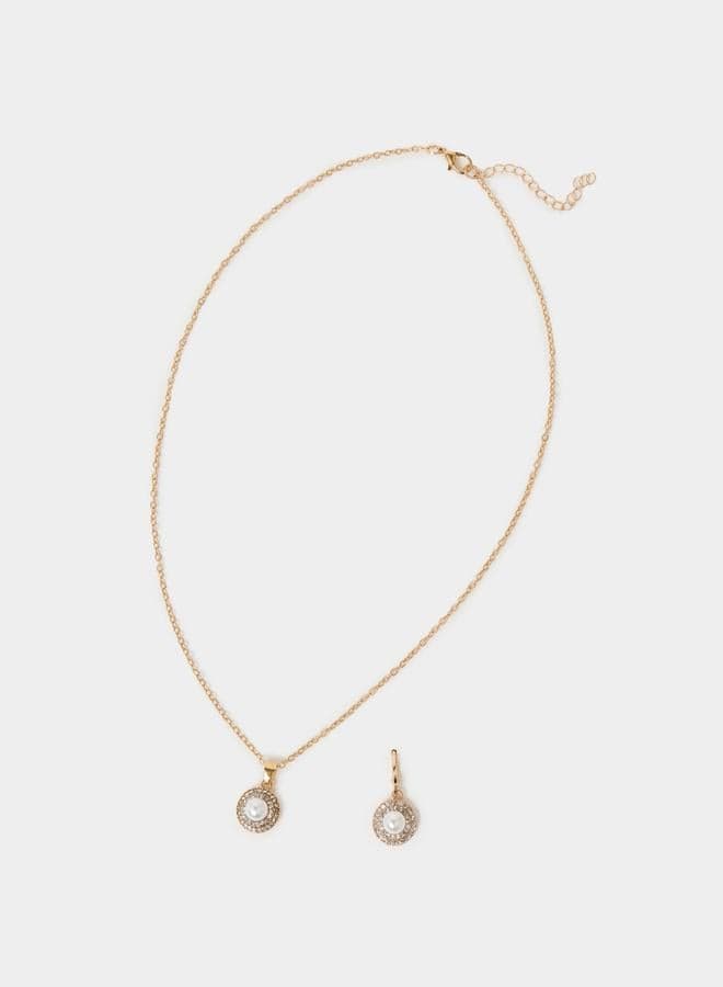Styli Elegance Trio - Chain Link Set of Earrings, Necklace & Bracelet - Image 1