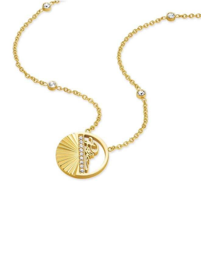 POLICE Seashell Gold-Plated Crystal Necklace for Women - Image 1