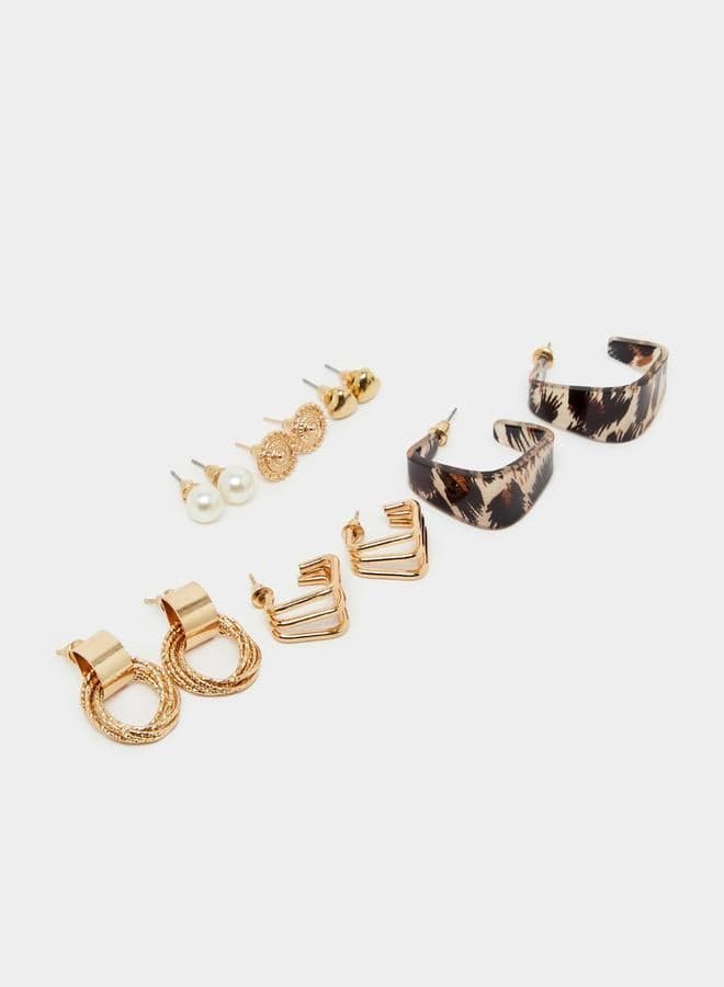 Styli Glam Collection: Set of 6 Embellished Earrings - Image 1