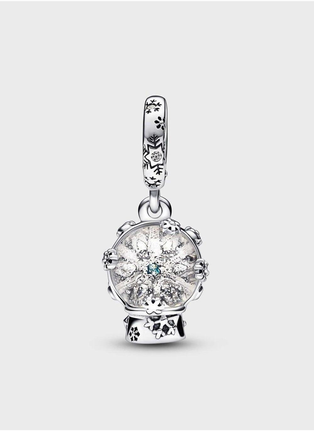 PANDORA Sterling Silver Snowflake Globe Charm - Image 1