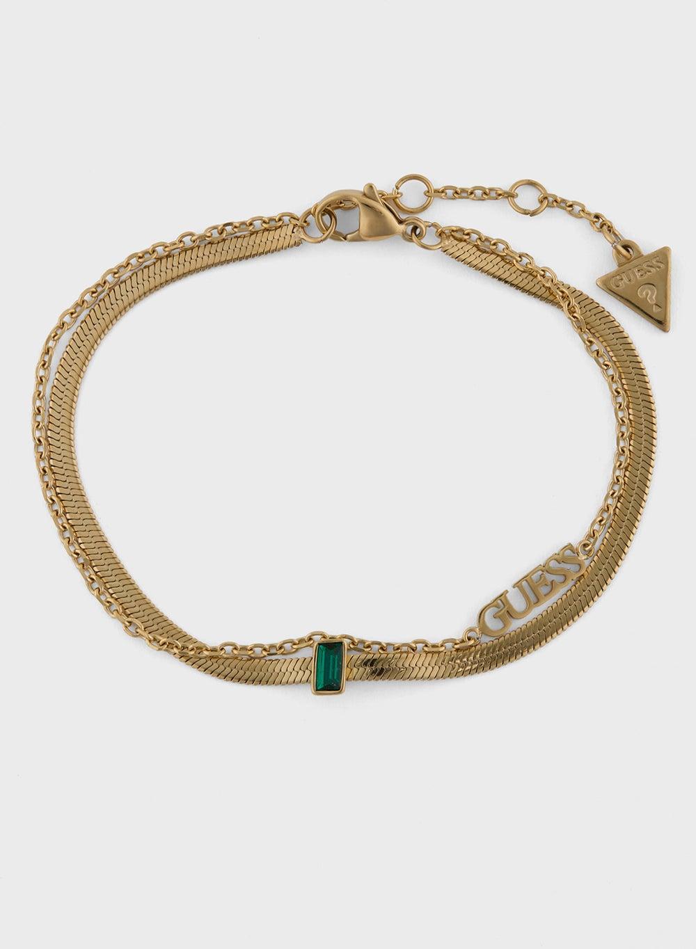 GUESS Magic Chain Double Bracelet - Chic Gold-Tone Elegance - Image 1