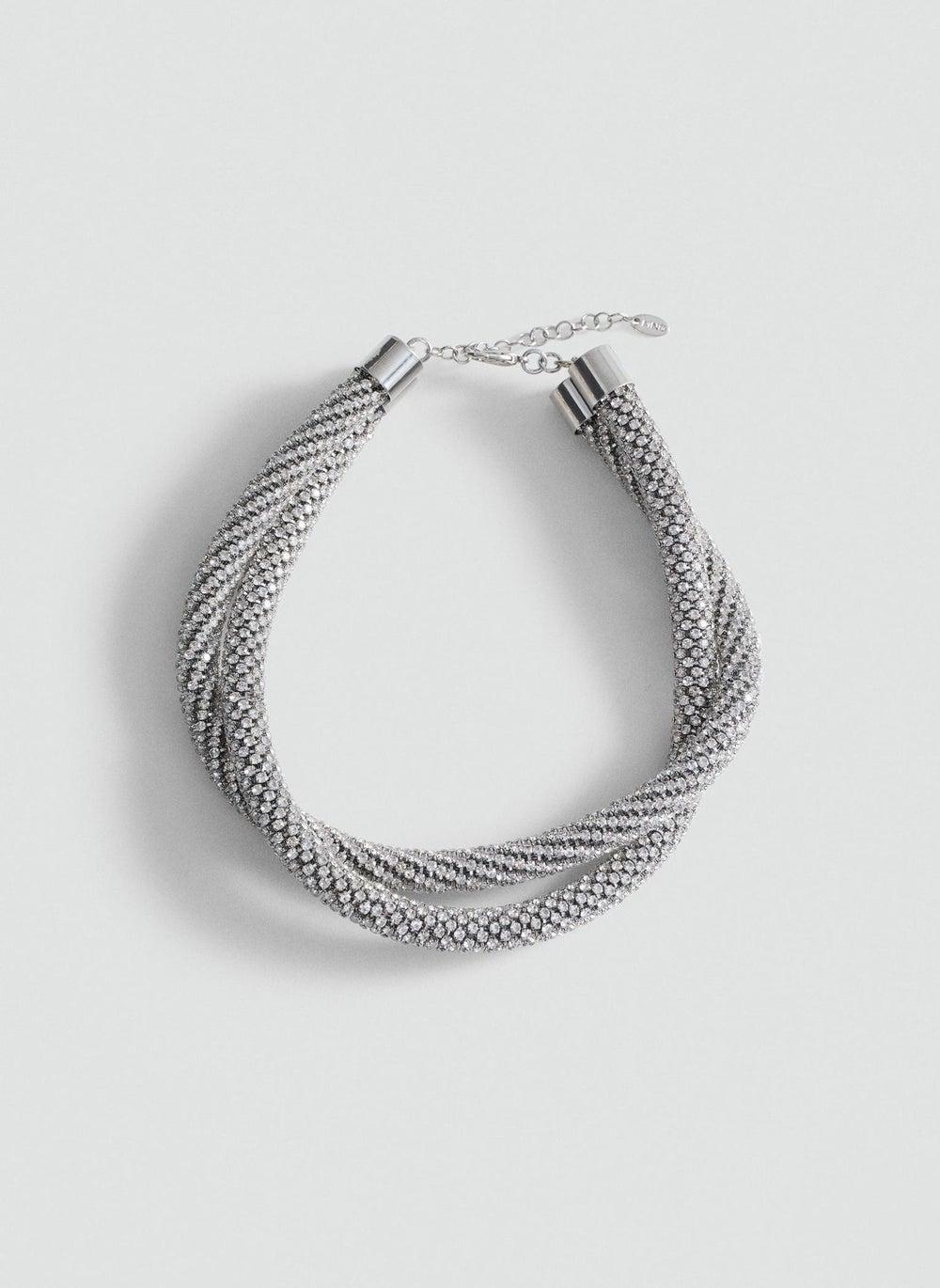 MANGO Double Crystal Elegance Necklace for Women - Image 1