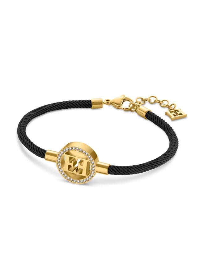 ESCADA Isabella Black Silk & Gold Charm Bracelet for Women - Image 1