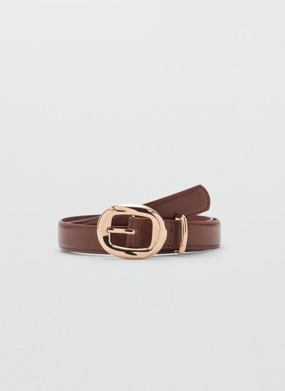 MANGO Chic Round Buckle Women's Belt - Style Meets Versatility - Image 1