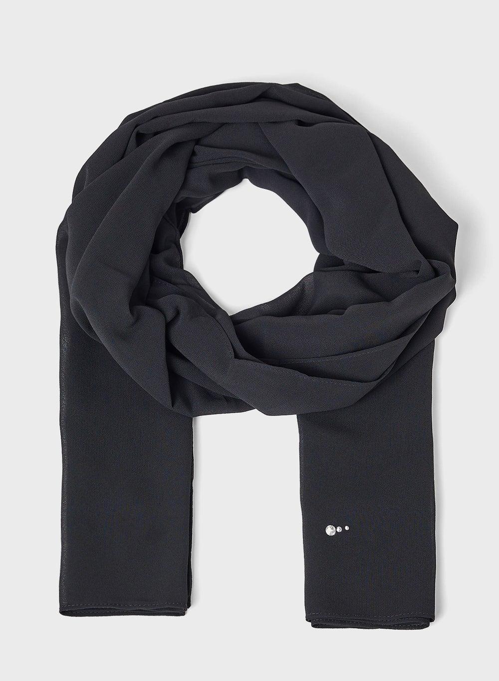 Khizana Diamante Long Hijab Scarf – Elegance Redefined - Image 1