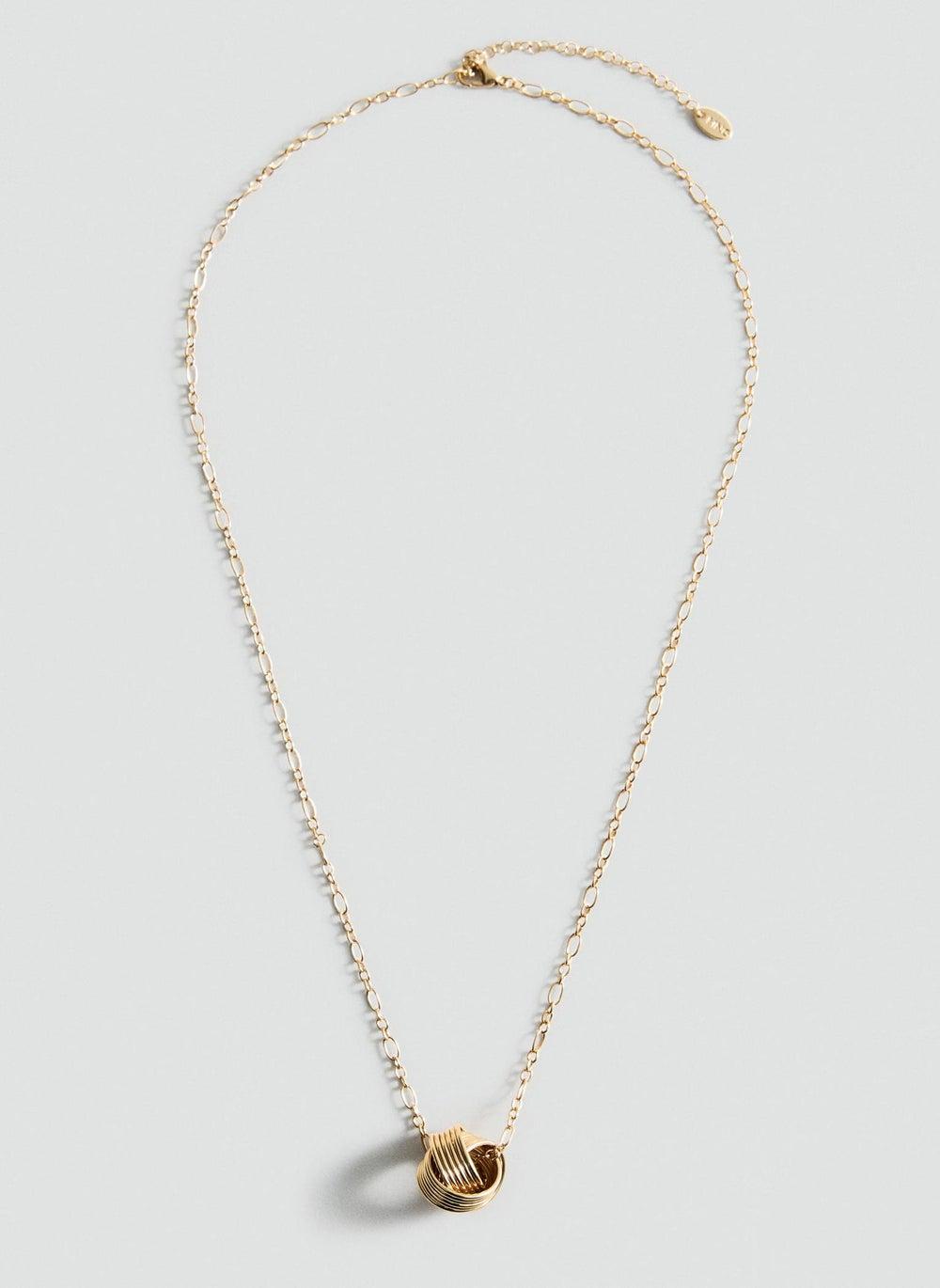 MANGO Interlocking Hoops Elegant Pendant Necklace - Image 1