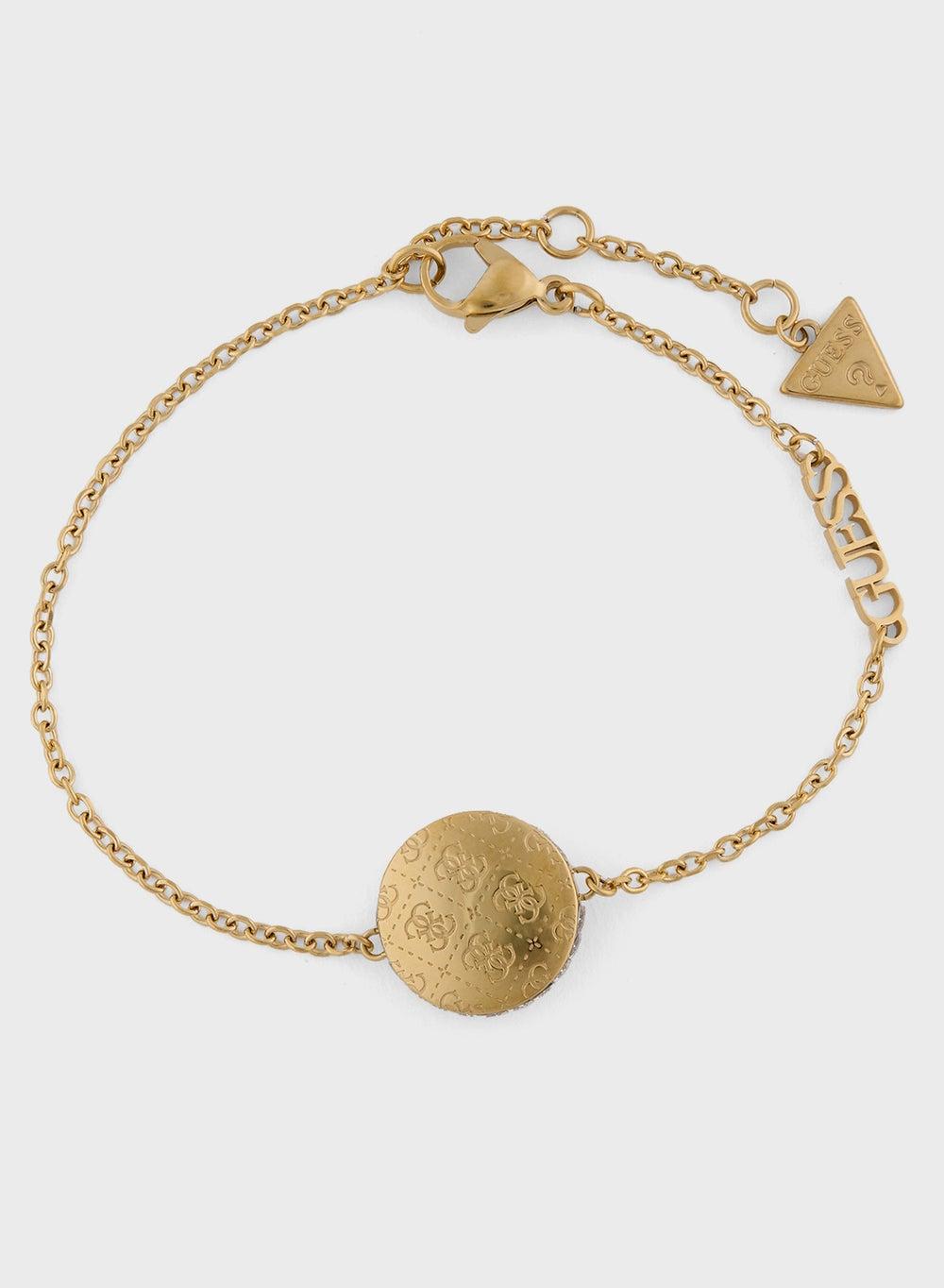 GUESS 4G Coin Bracelet with Side Crystals - Elegant Accessory - Image 1