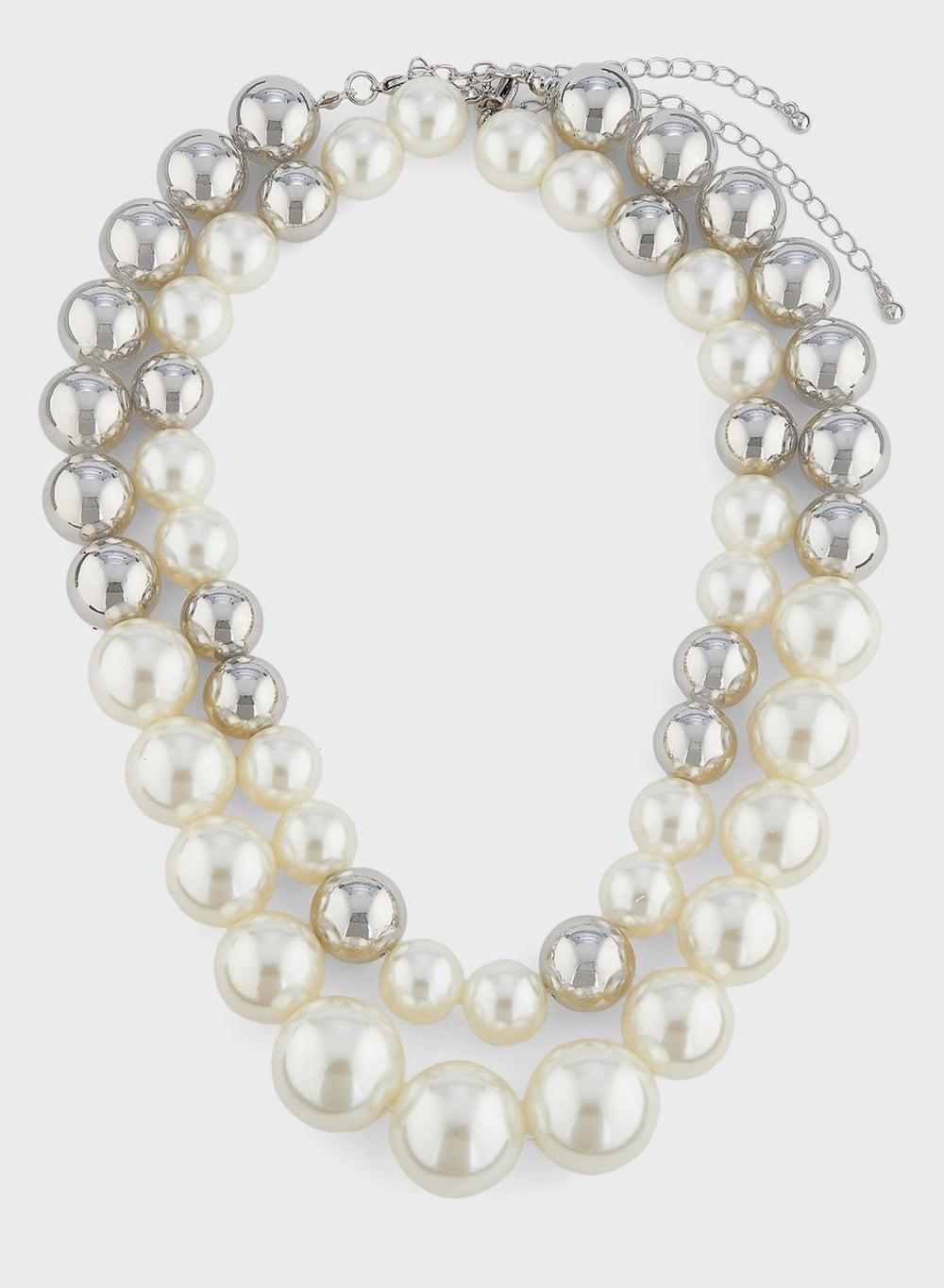 Ella Limited Edition Faux Pearl Ensemble Necklace - Image 1