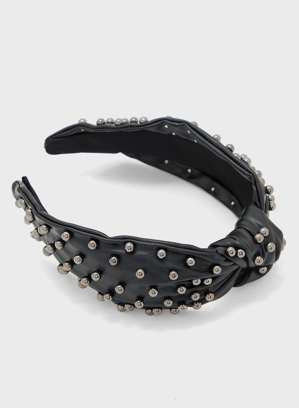 Ginger Beaded Knot Detail Elegance Headband for Women - Image 1
