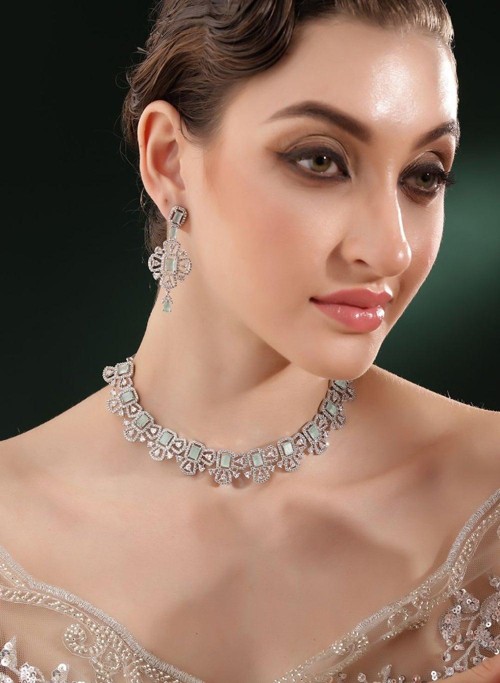 Priyaasi Elegance American Diamond Studded Set - Image 1