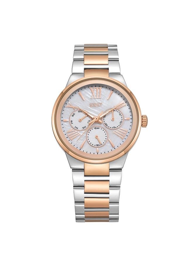 ECSTACY E23613-KBKM - Elegant 37mm Multi-Function Women's Watch - Image 1