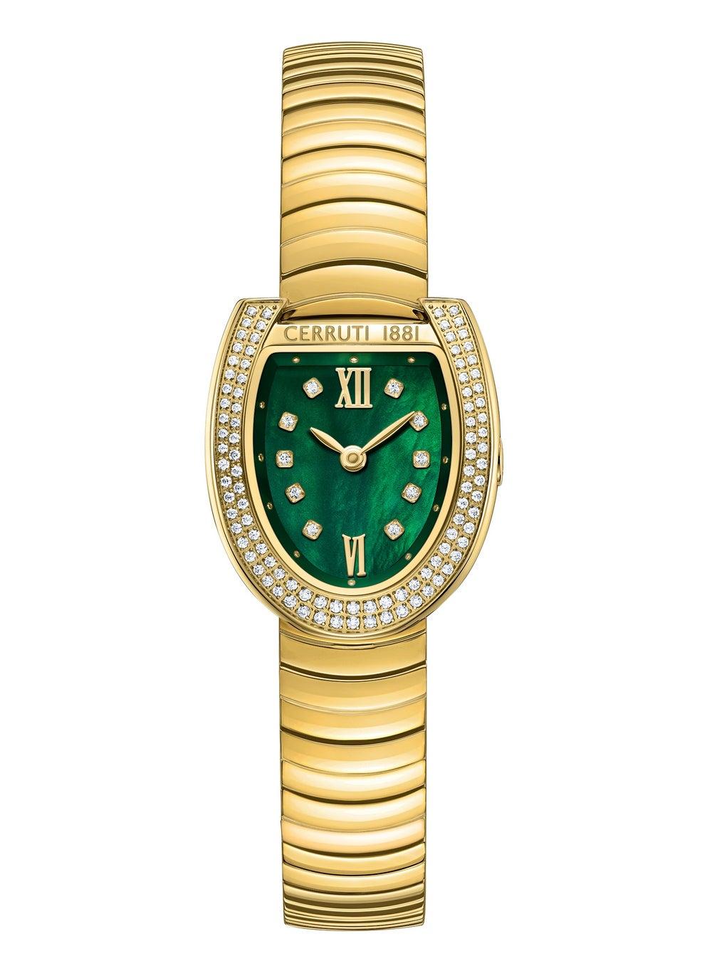 CERRUTI 1881 Lerici Women's Gold Bracelet Watch - Swarovski Accents - Image 1