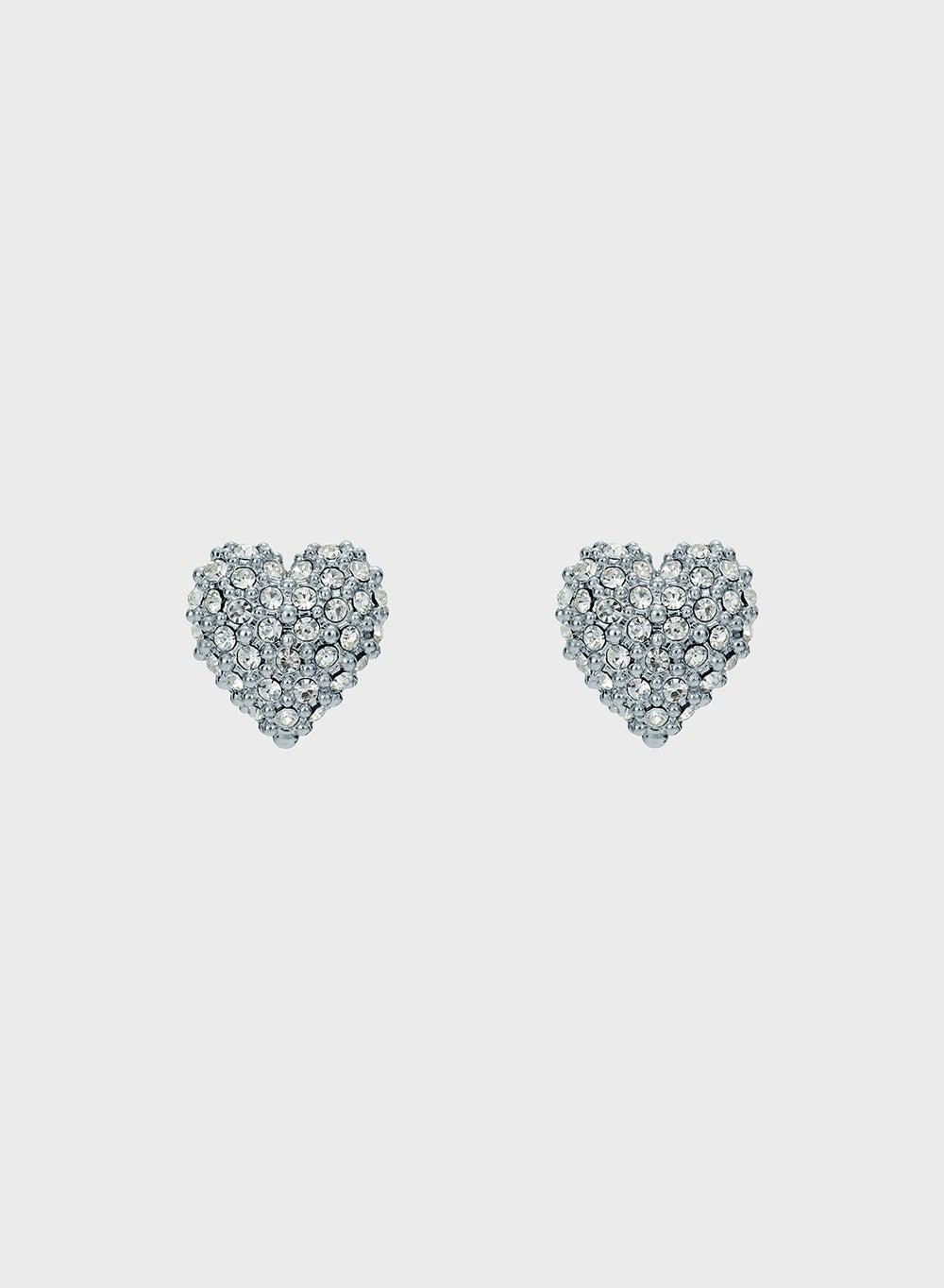 Ted Baker Elegant Heart Stud Earrings with Stone Detail - Image 1