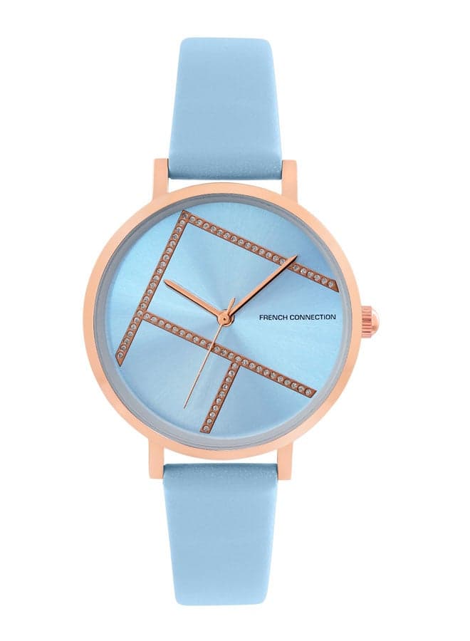 French Connection Blue Strap Women's Analog Watch - Image 1