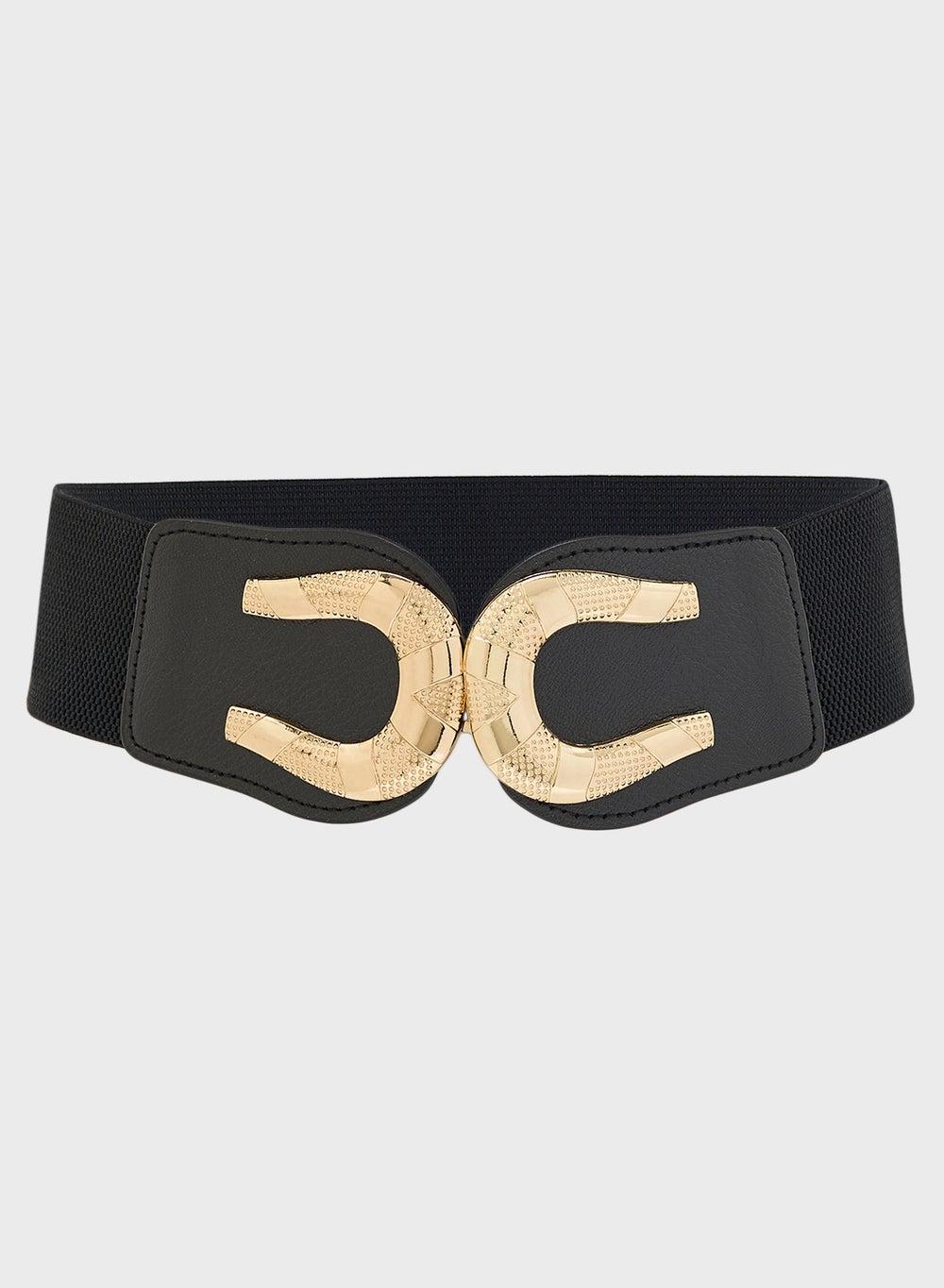 Golden Buckle Ginger Waist Belt – Elegance for Every Woman - Image 1