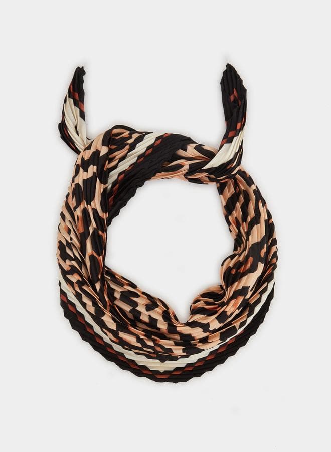 Styli Brown Leopard Neck Scarf - Chic Accessory for Her - Image 1