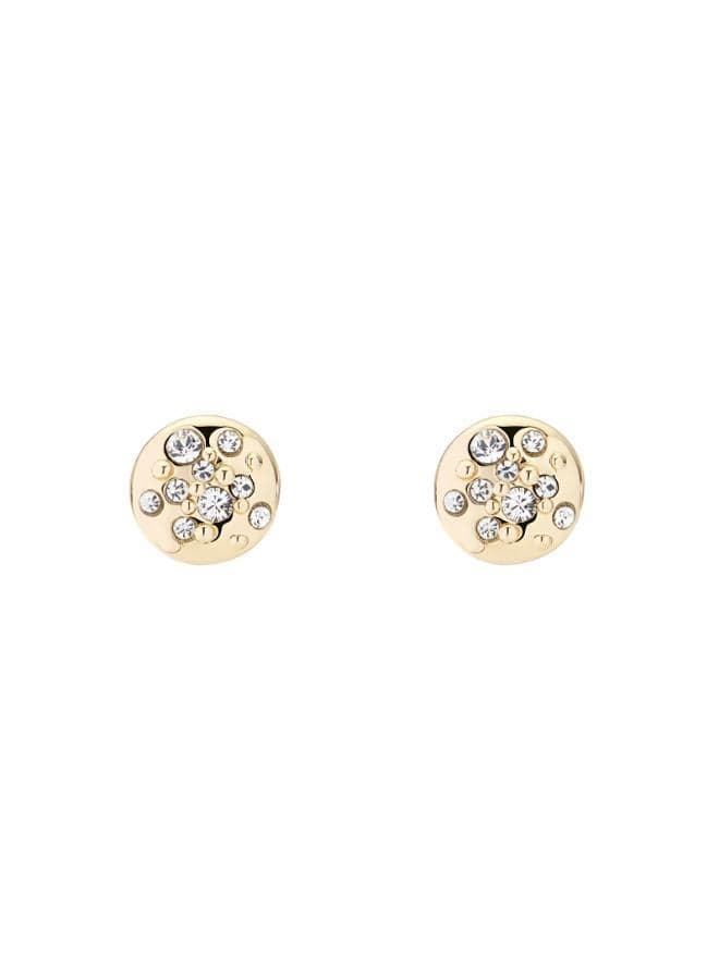 Karen Millen Crystal Sprinkle Gold-Tone Stud Earrings - Image 1