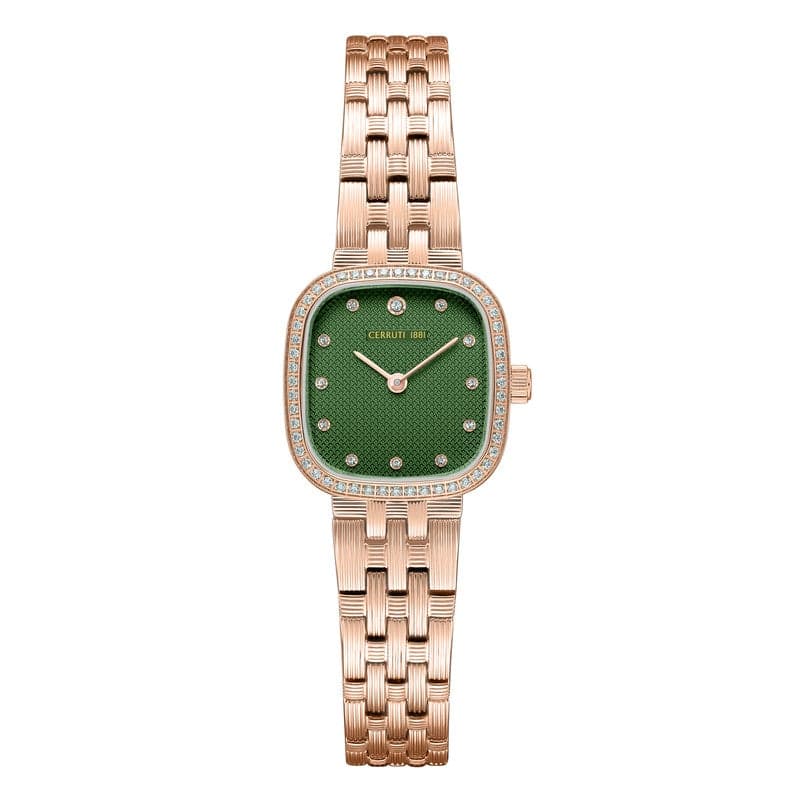 CERRUTI 1881 Mira Rose Gold and Green Pearl Women's Watch - Image 1