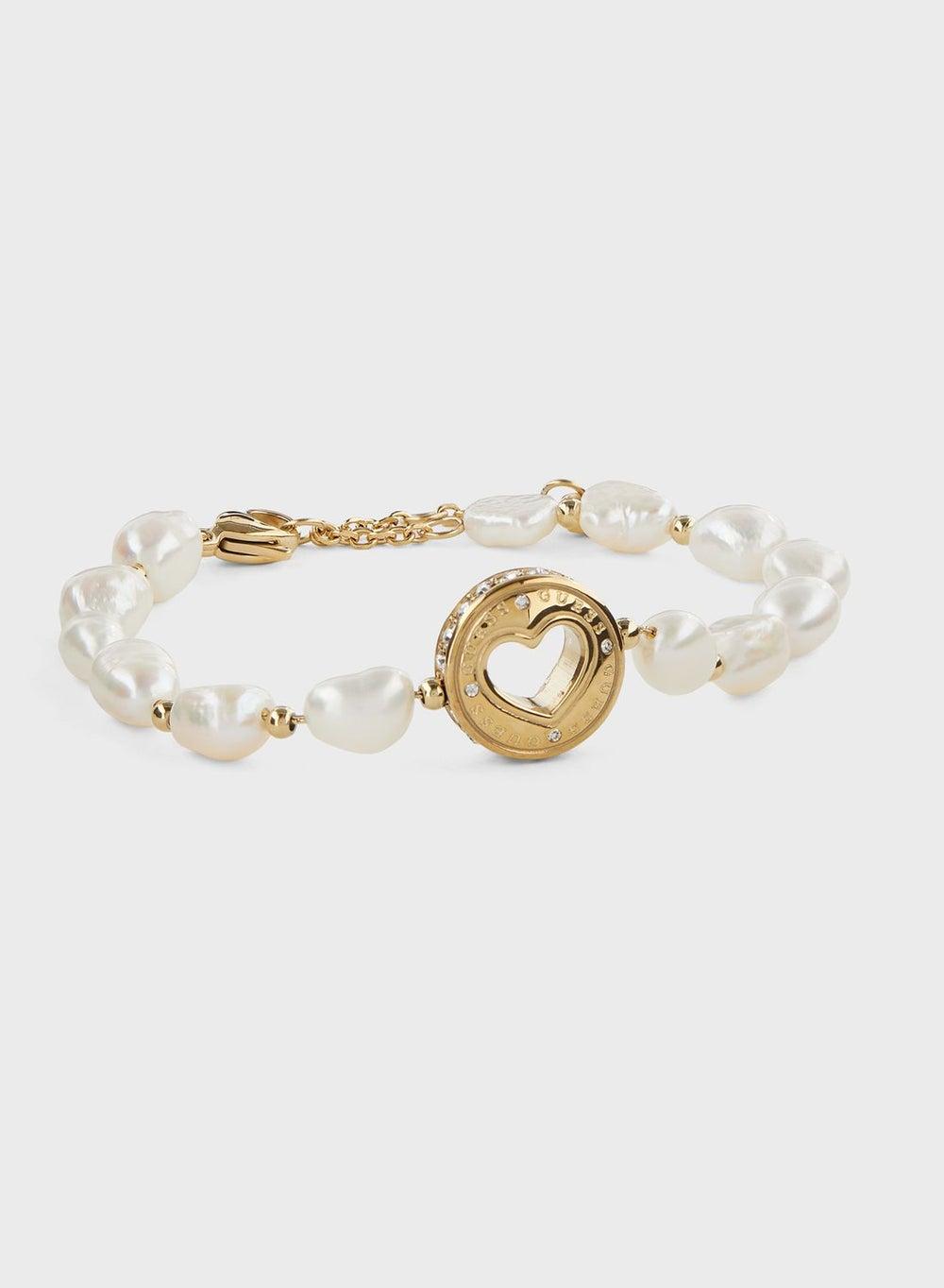 GUESS Pearl Heart Bracelet - Elegant Femininity Unleashed - Image 1