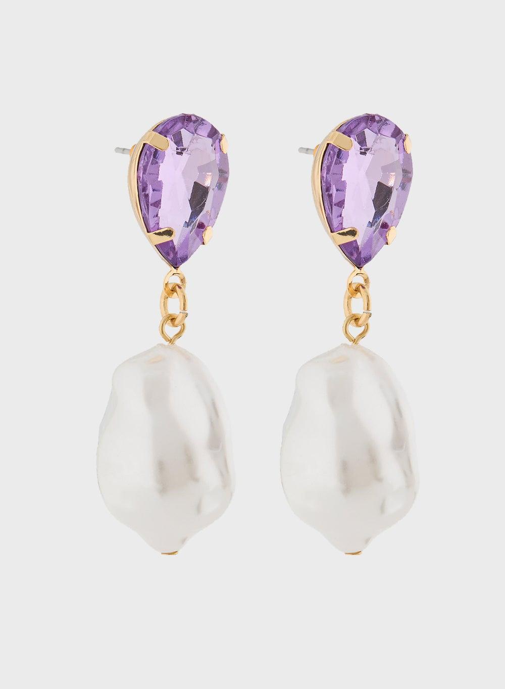 Ella Limited Edition Pearl Hoop Earrings – Exclusive Style - Image 1