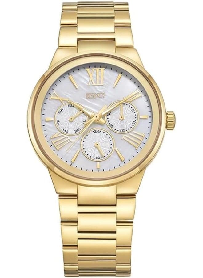 ECSTACY E23613-GBGM Elegant Multi-Function Gold Watch - 37mm - Image 1