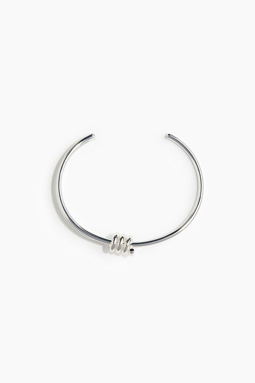 H&M Elegant Spiral Cuff Bracelet in Shiny Steel - Image 1