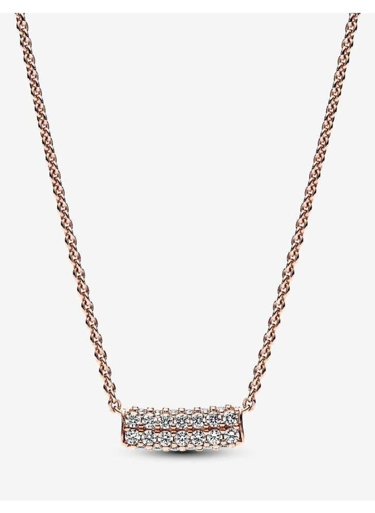 PANDORA Timeless Pavé Gold-Plated Zirconia Necklace - Image 1