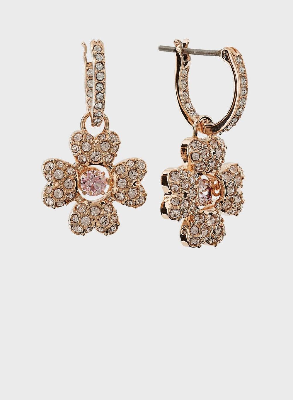 SWAROVSKI Idyllia Mini Hoop Earrings in Rose Gold - Image 1