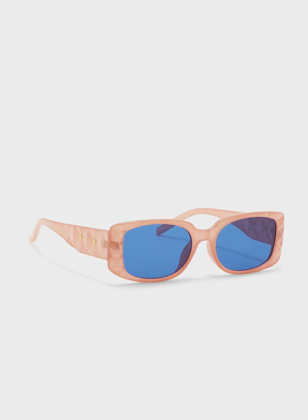 ELLA Textured Arm Chic Rectangular Sunglasses for Women - Image 1
