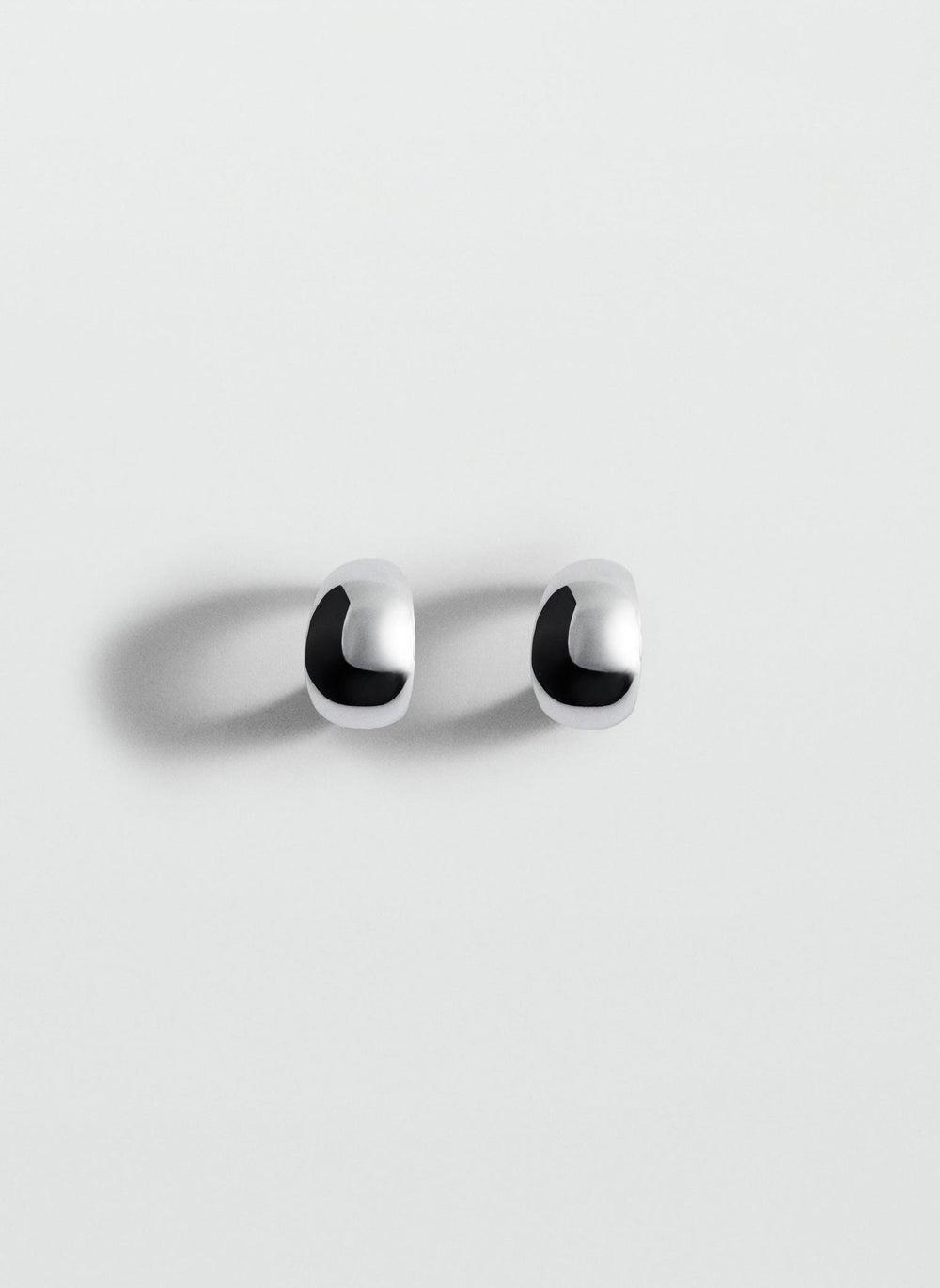 MANGO Volume Hoop Earrings: Dramatic Oversized Silhouette - Image 1