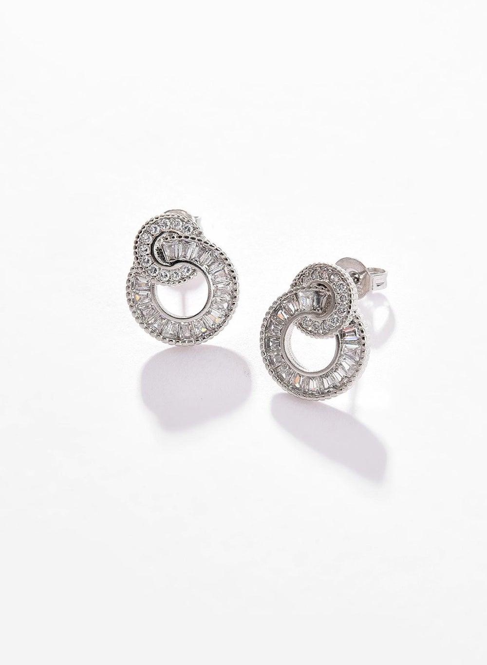 SOHI Timeless Stone Stud Earrings - Elegance Redefined - Image 1