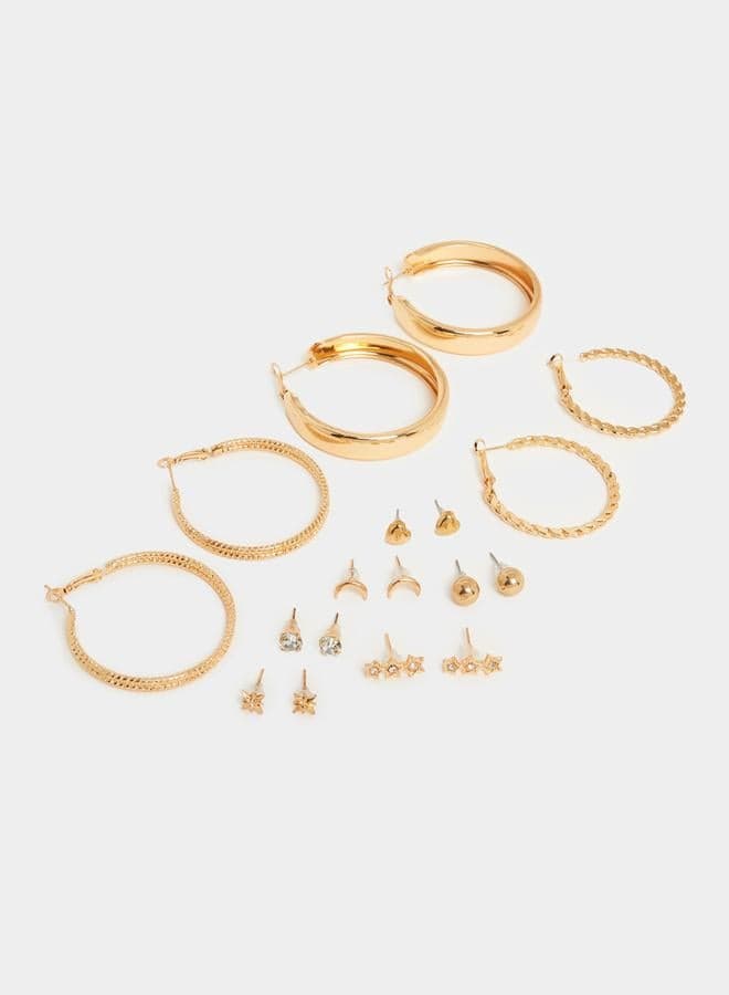 Styli Star Accent 9-Piece Women's Earring Set - Image 1