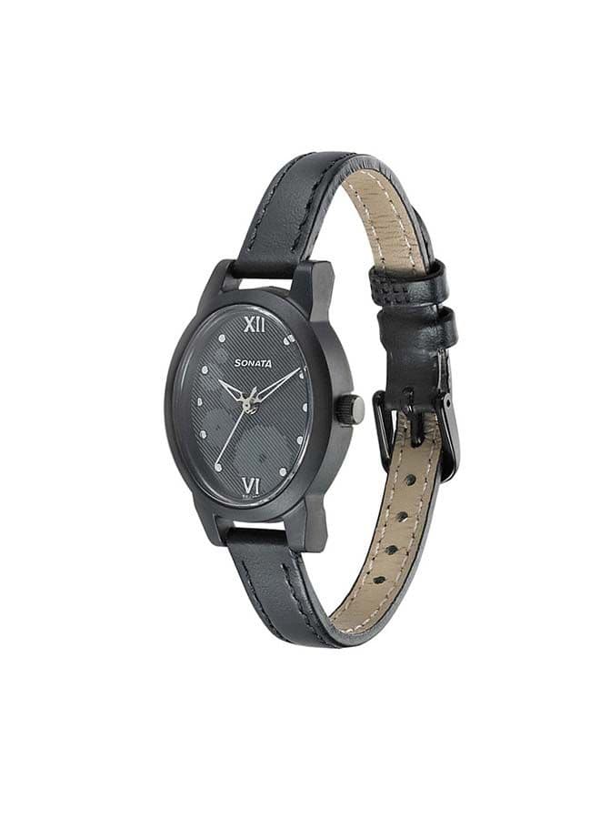 Sonata 87032PL03 Elegant Leather Analog Watch for Women - Image 1