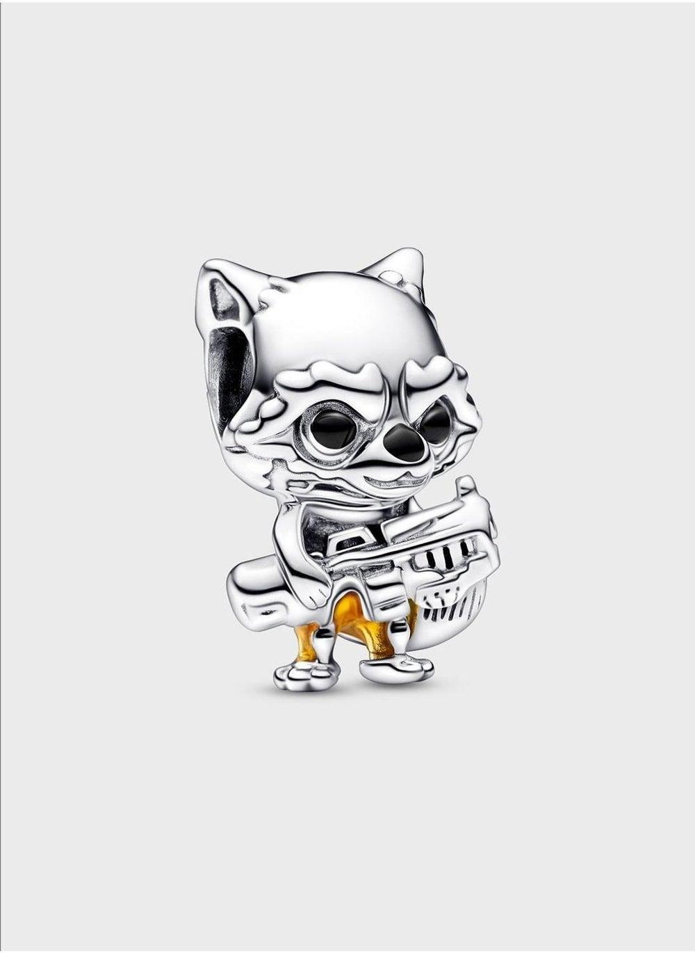 PANDORA Marvel Rocket Raccoon Sterling Silver Charm - Image 1