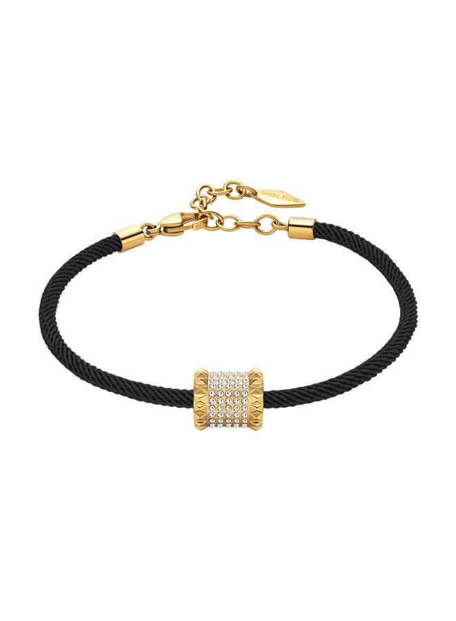 POLICE Crystal-Encrusted Gold Barrel Bracelet PEJLB0001405 - Image 1