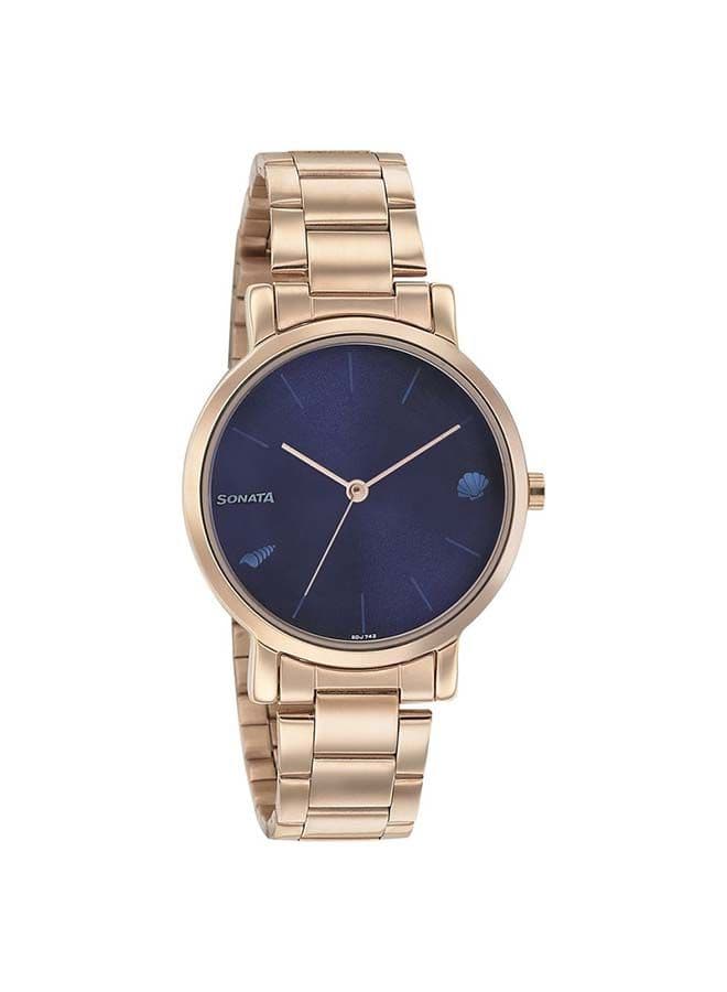 Sonata 8164WM01 Elegant Rose Gold Stainless Steel Watch for Women - Image 1