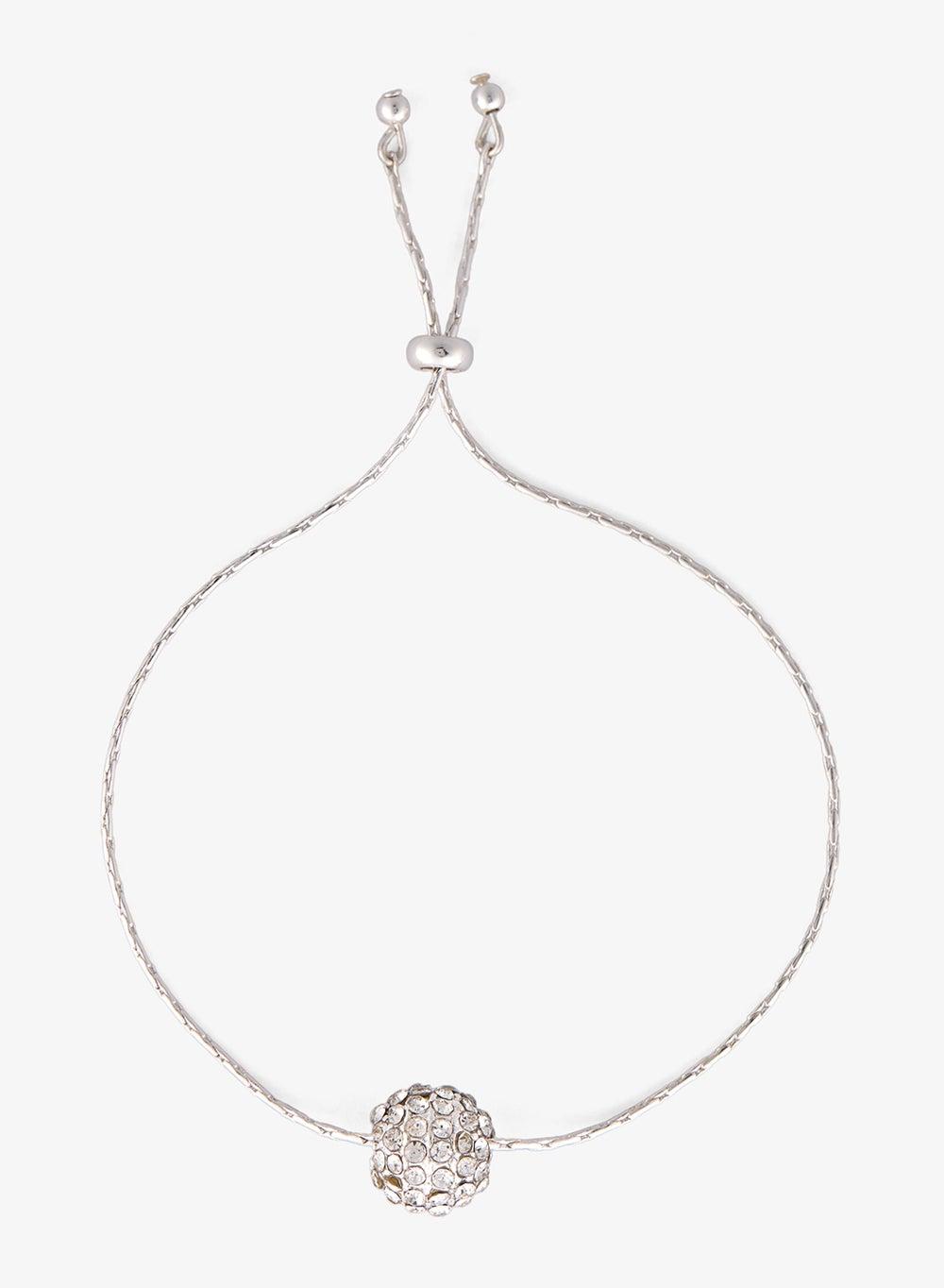Elegant Ginger Silver-Toned Adjustable Bracelet - Image 1