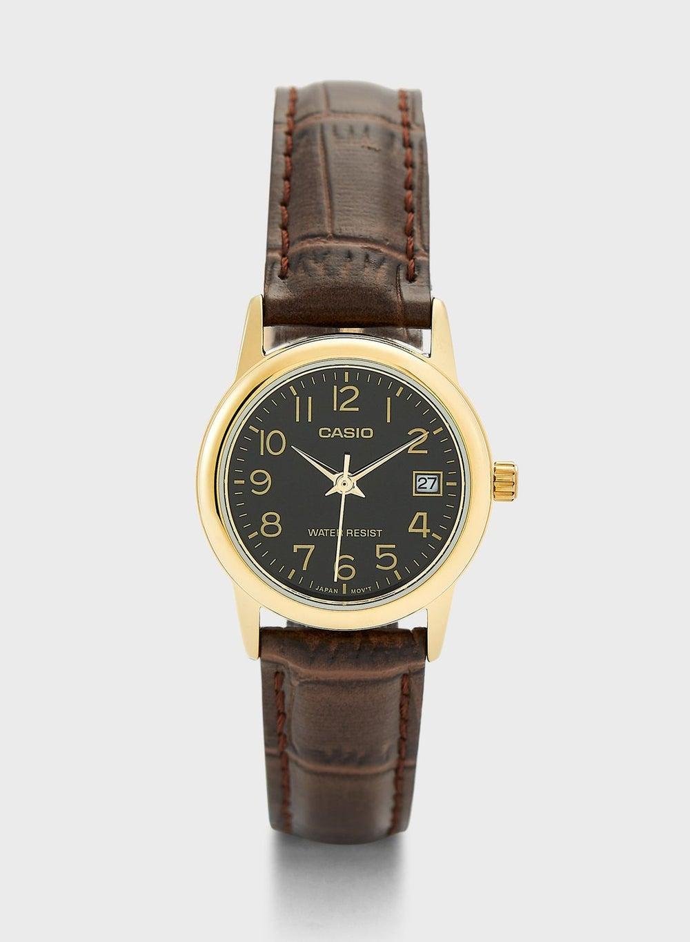 CASIO Elegance Leather Strap Women's Analog Watch - Image 1