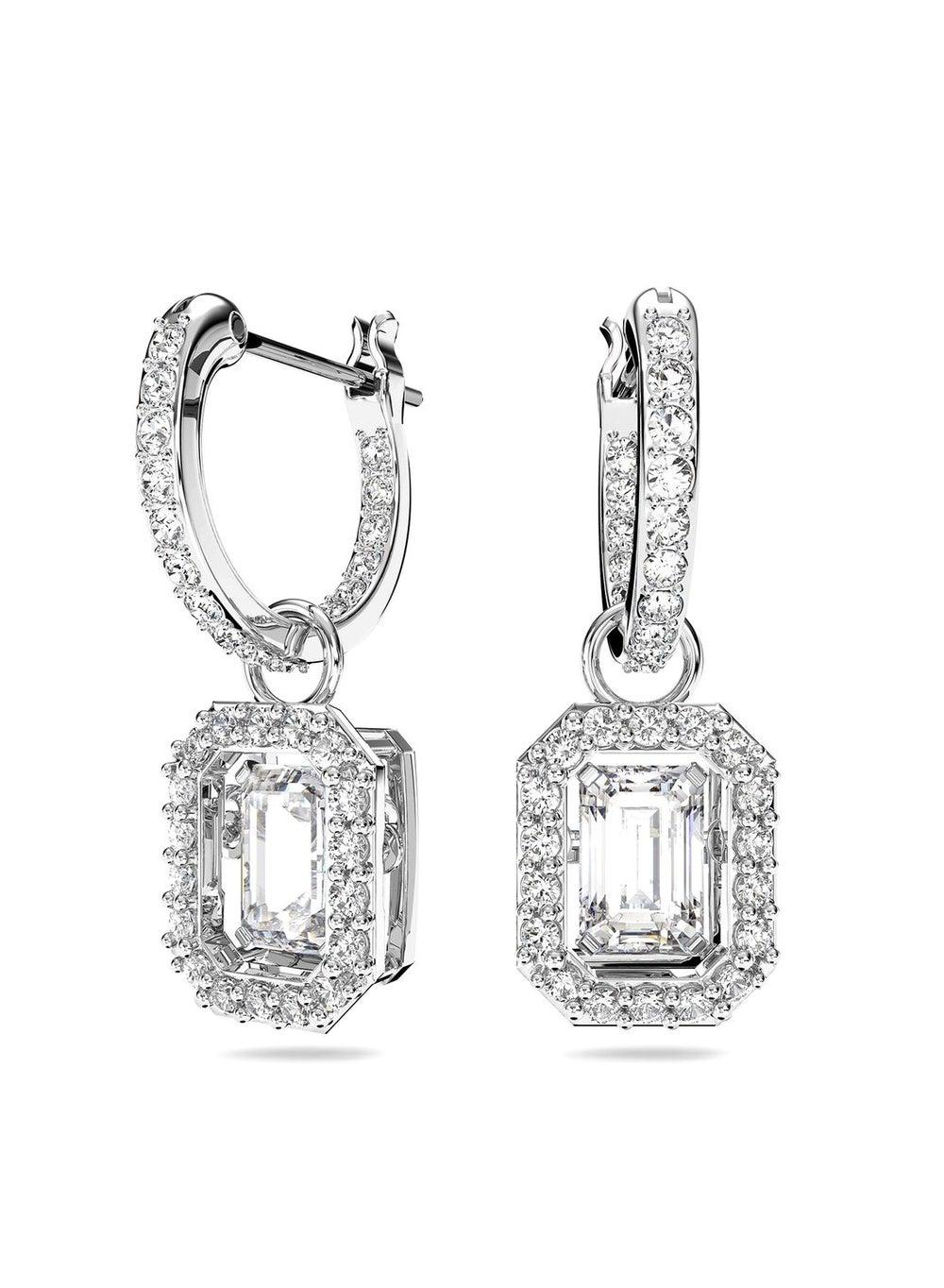 SWAROVSKI Millenia Elegance Rhodium Plated Drop Earrings - Image 1