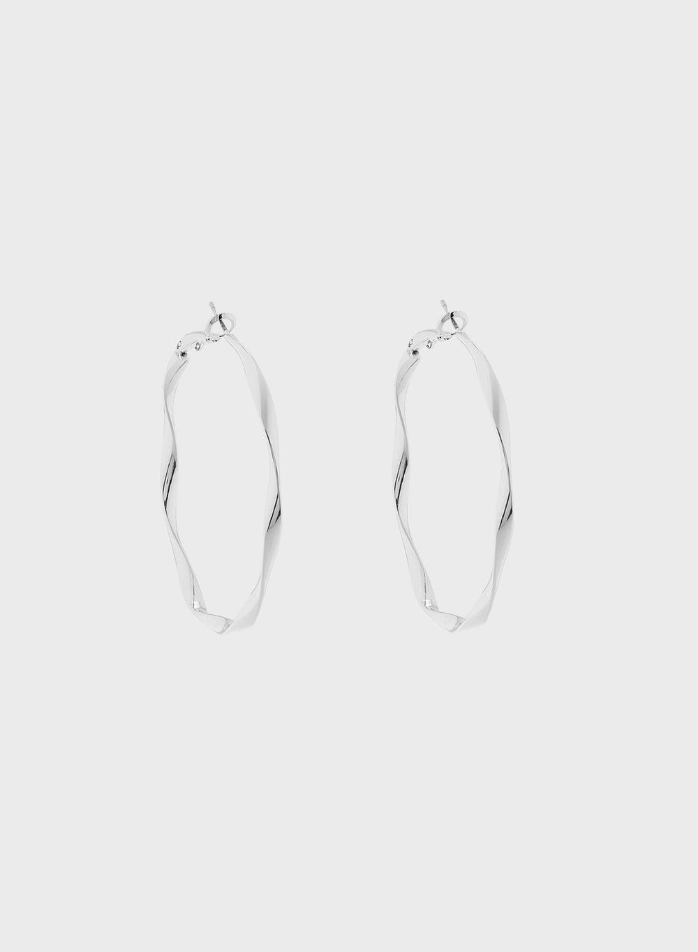 ELLA Twisted Hoop Earrings - Elegant Accent for Every Ensemble - Image 1