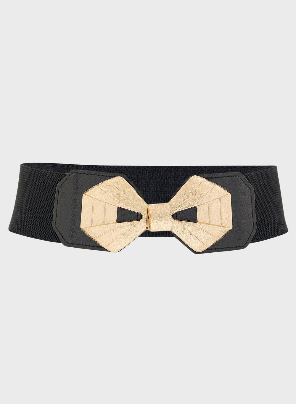 Golden-Buckled Ginger Waist Belt – Elegance for Every Woman - Image 1