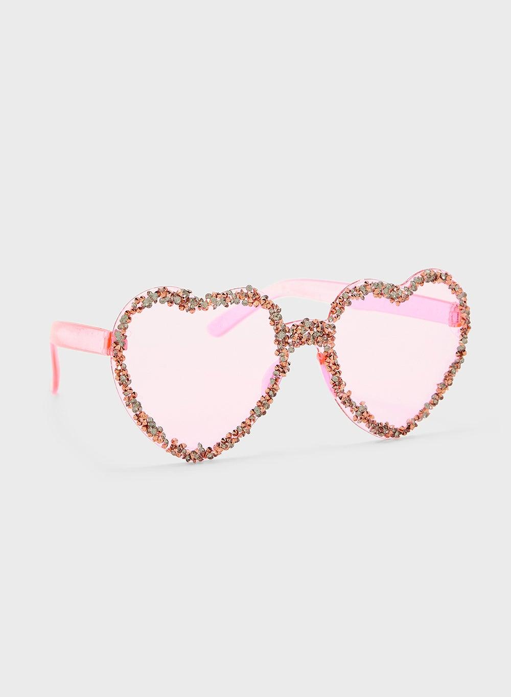 Ginger Novelty Heart-Embellished Women's Sunglasses - Image 1