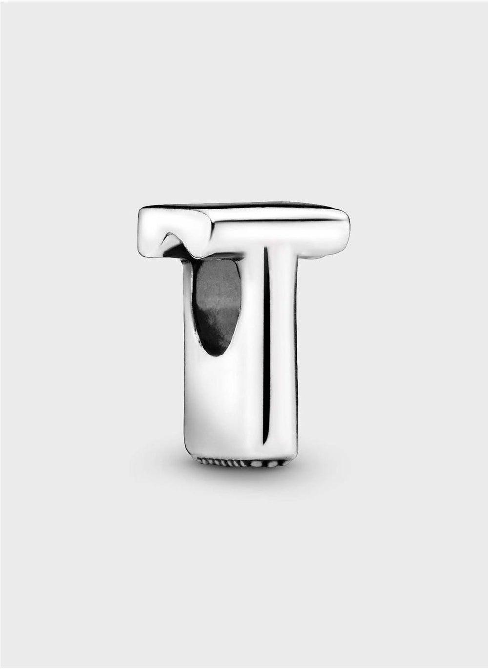 PANDORA Sterling Silver Letter T Charm - Image 1